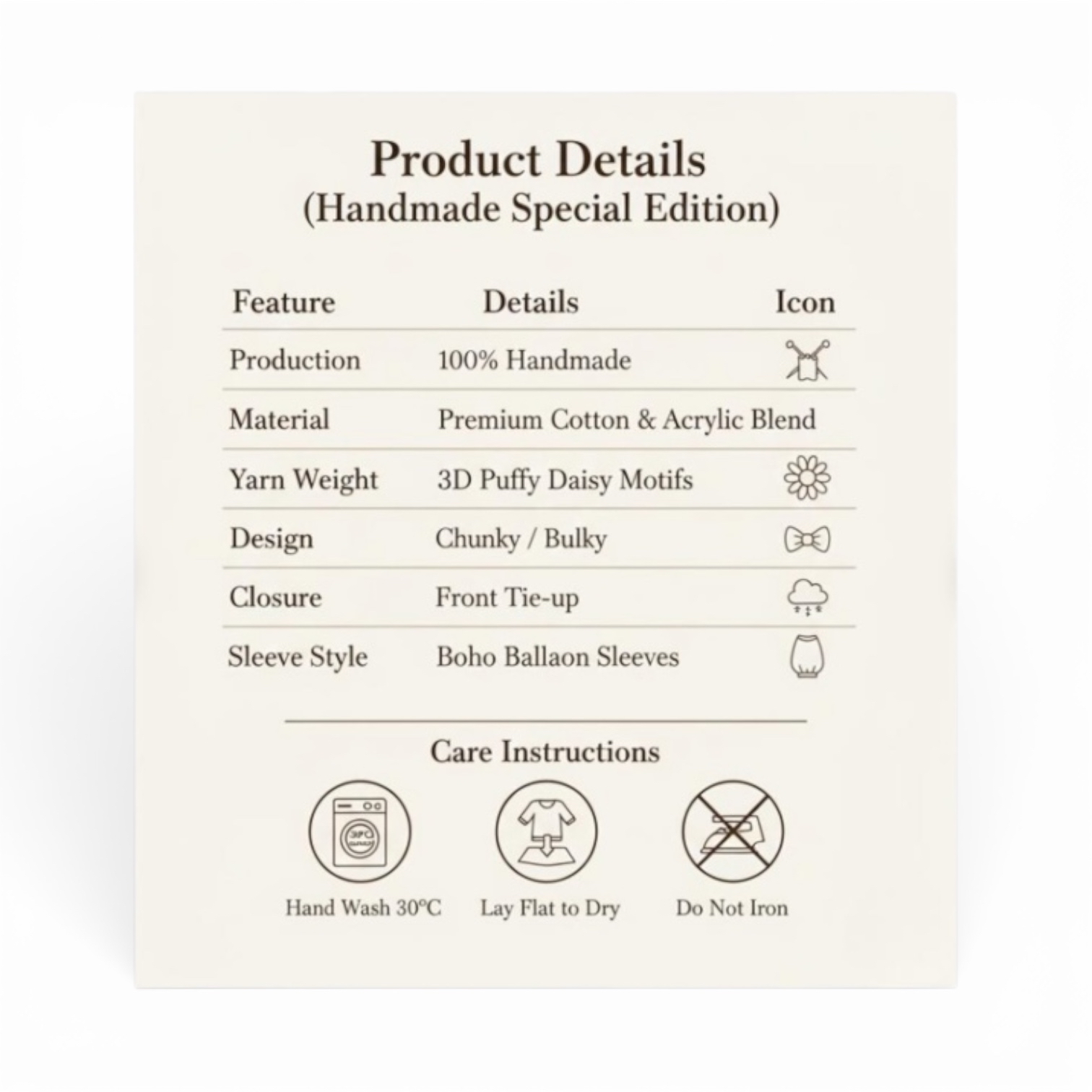 Midnight Bloom Crochet Cardigan - Image 7