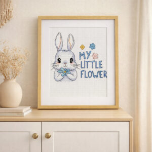 My Little Flower – Bunny Cross Stitch Pattern (PDF)