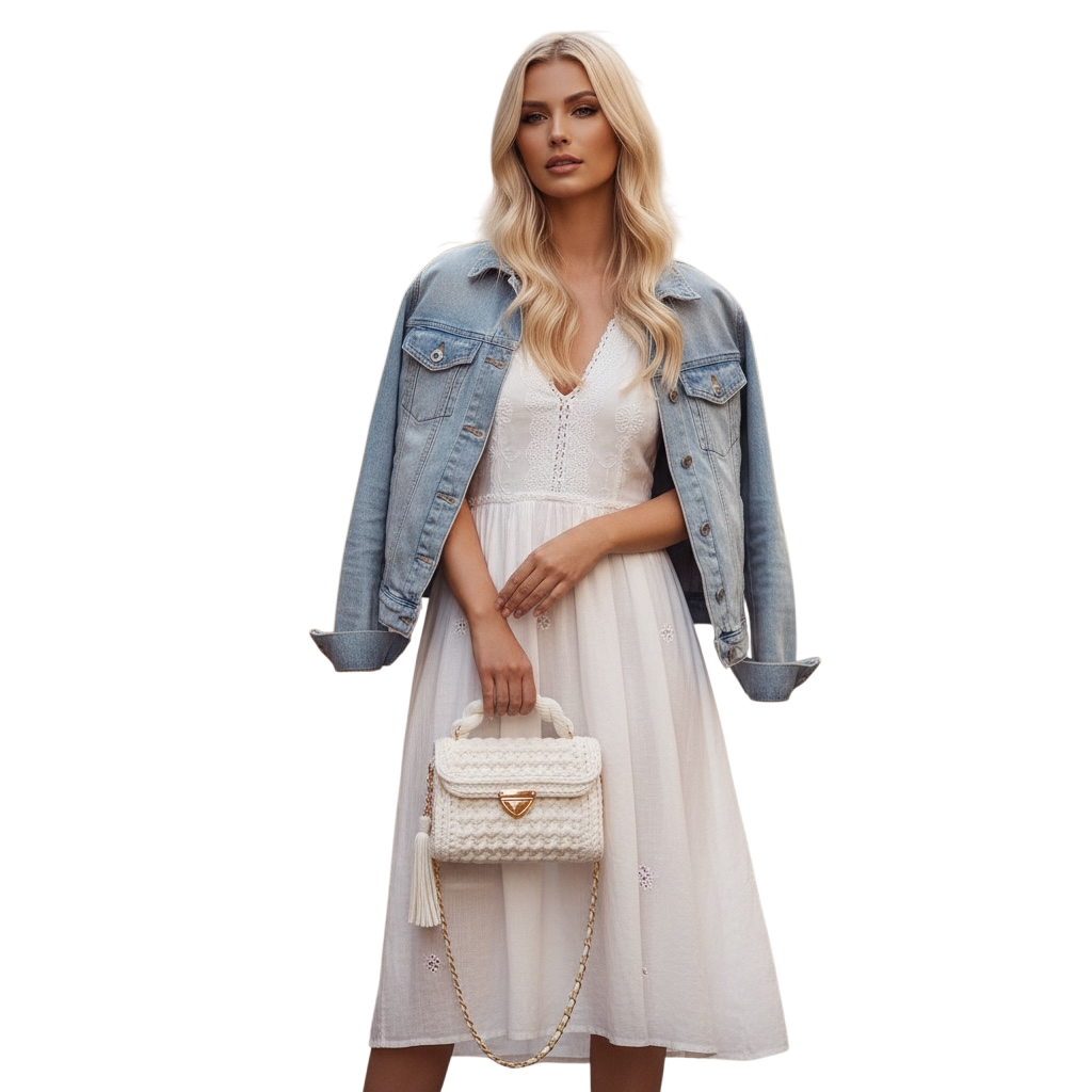 Petra Mini Crochet Bag – Ivory Elegance