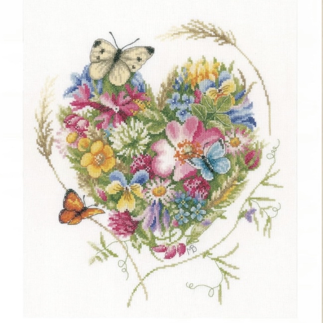Butterfly Garden Heart – Cross Stitch Pattern (PDF) - Image 2