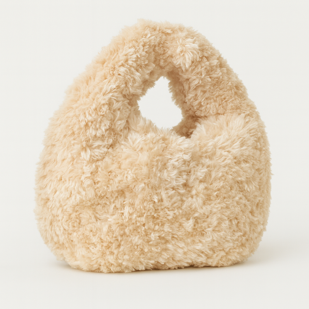 Petra Soft Touch Crochet Bag – Natural Beige - Image 2