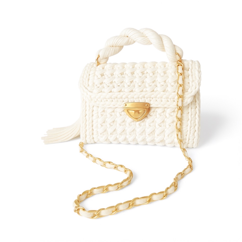 Petra Mini Crochet Bag – Ivory Elegance - Image 2