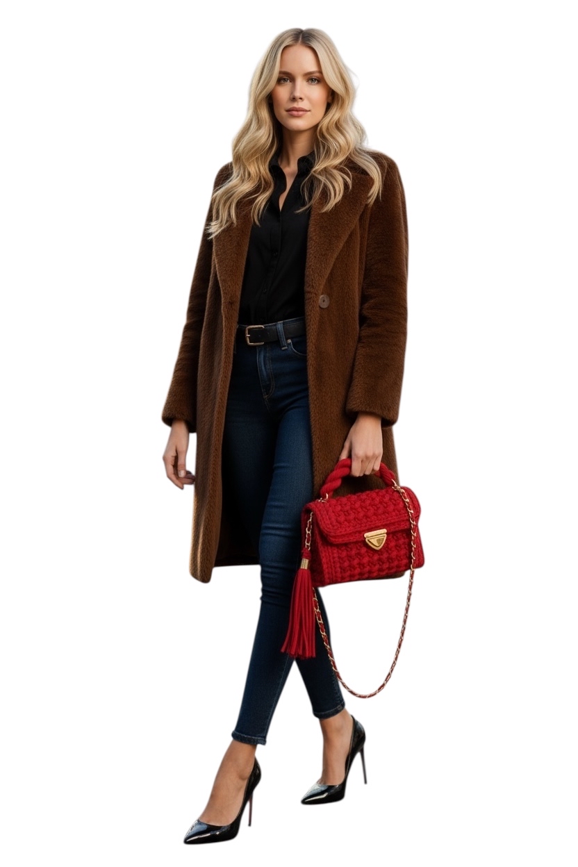 Petra Mini Crochet Bag – Ruby Elegance - Image 3