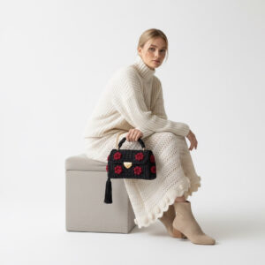 Bordeaux Bloom Crochet Bag