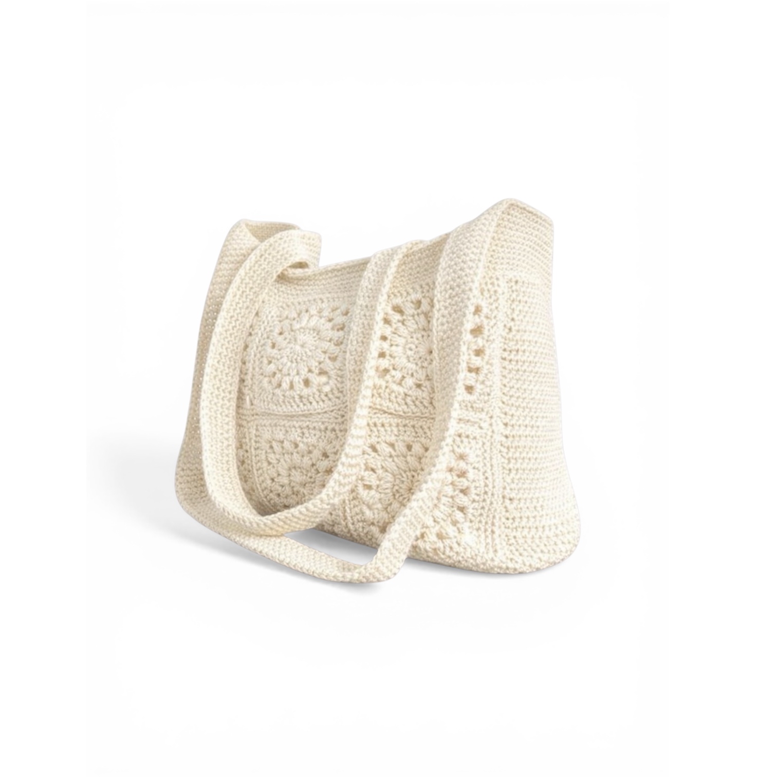 Petra Ivory Crochet Tote - Image 2