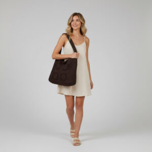 Petra Cocoa Crochet Tote