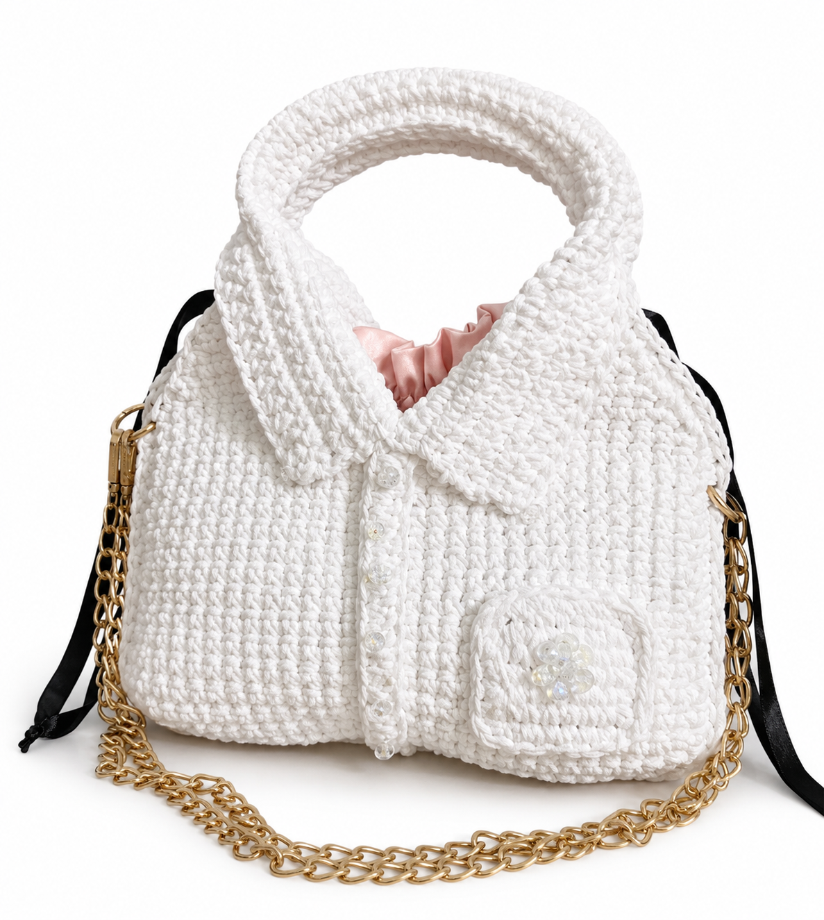 La Chemise Crochet Bag – Ivory Elegance - Image 6