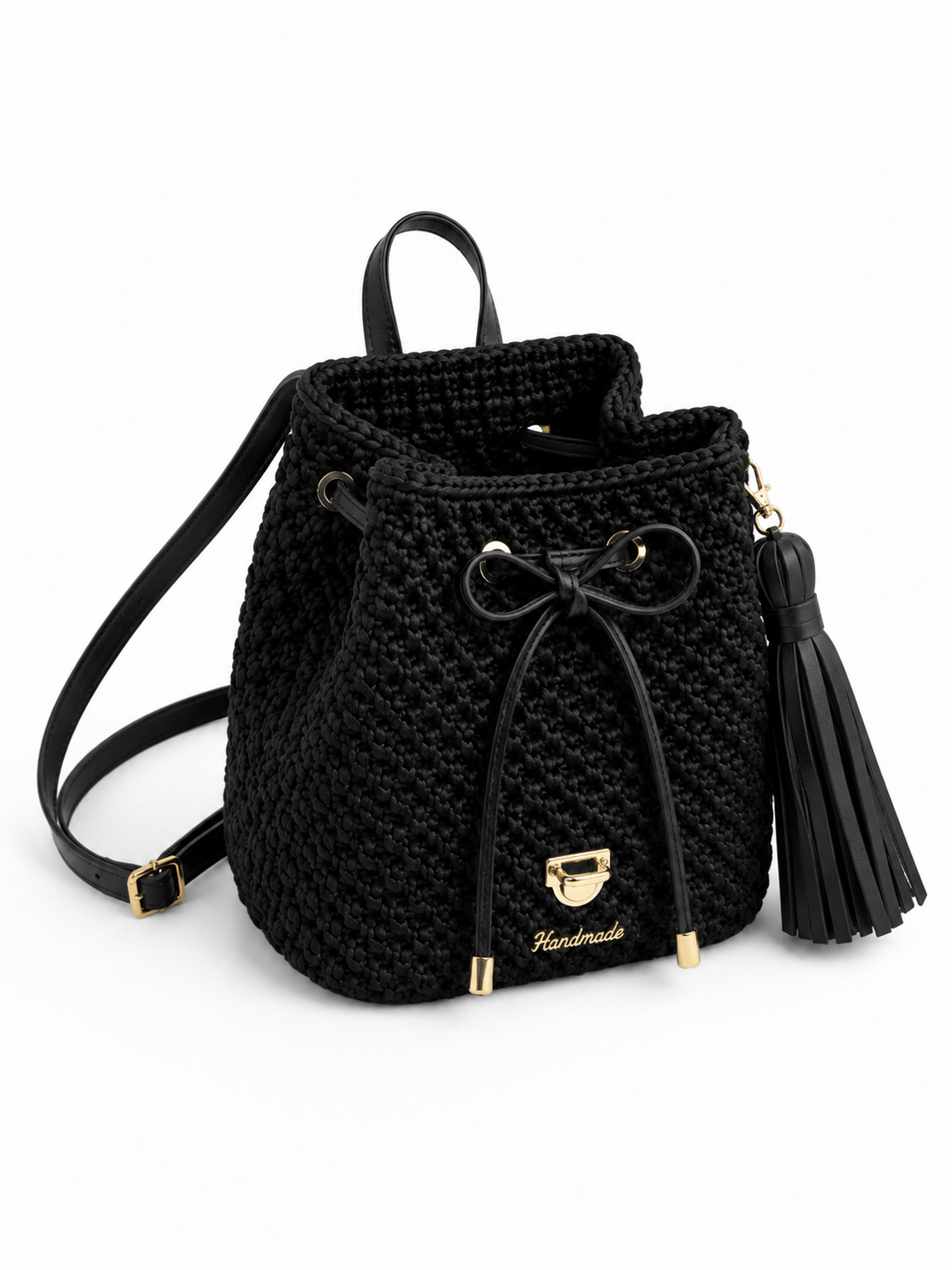 Luna Crochet Backpack – Black Edition - Image 6
