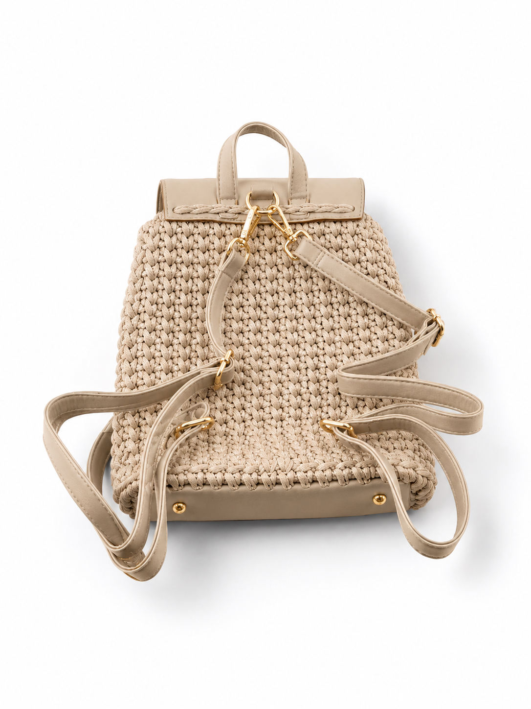 Luna Crochet Backpack – Beige Edition - Image 5