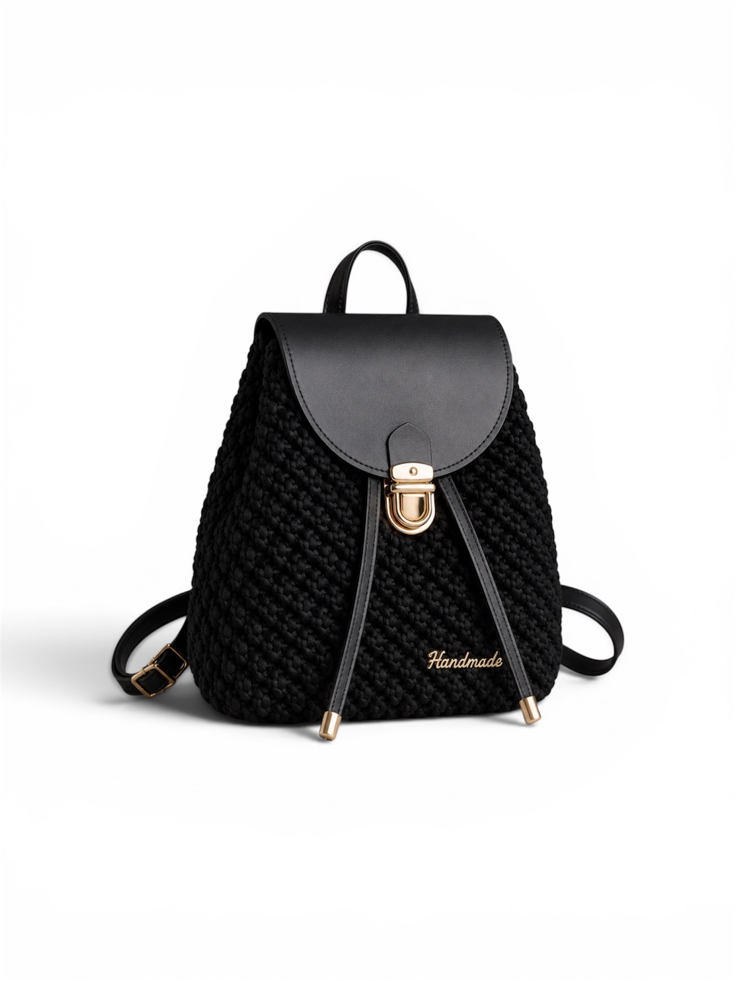 Luna Crochet Backpack – Black Edition - Image 8