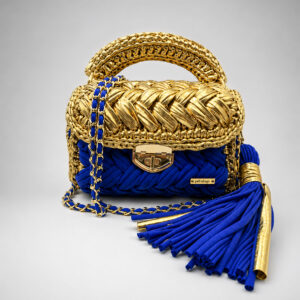 Royal Sapphire Large Crochet Bag
