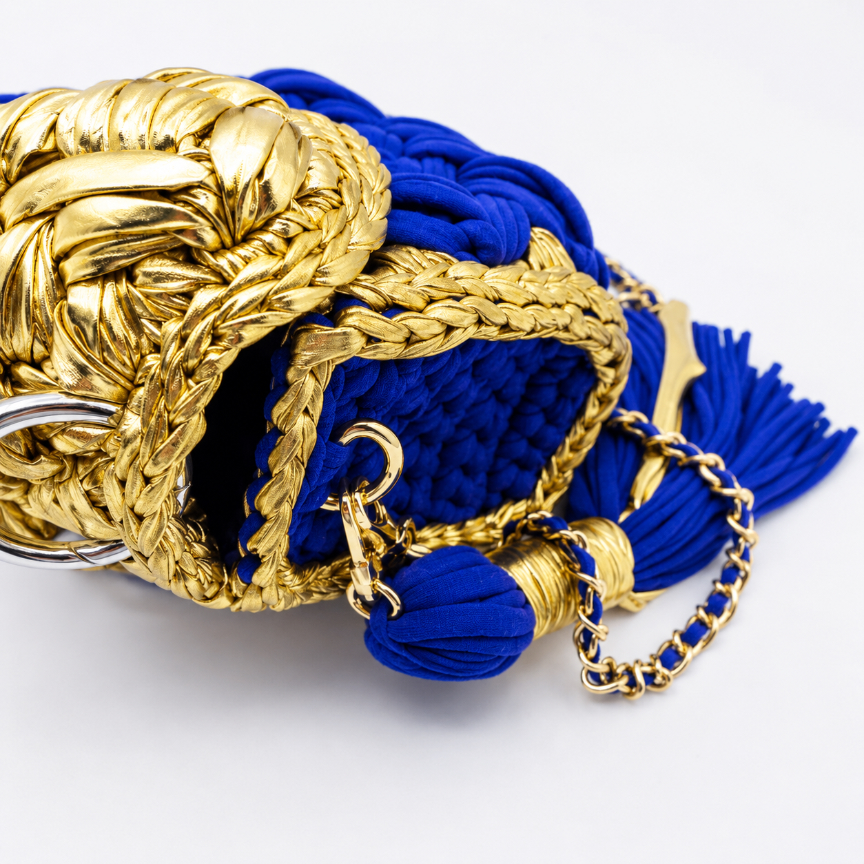 Royal Sapphire Large Crochet Bag - Image 5