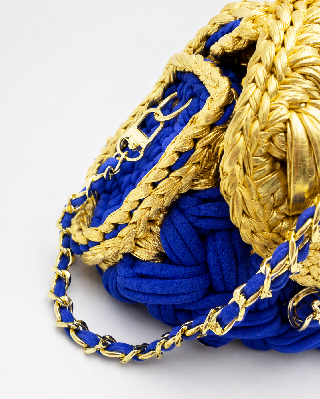 Royal Sapphire Large Crochet Bag - Image 4