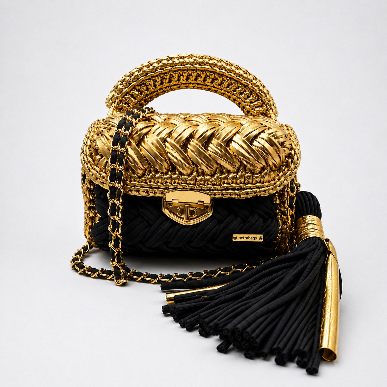 Midnight Noir Large Crochet Bag