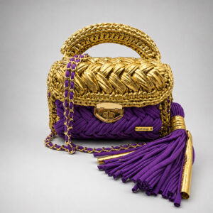 Royal Amethyst Large Crochet Handbag
