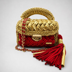 Ruby Royale Large Crochet Bag
