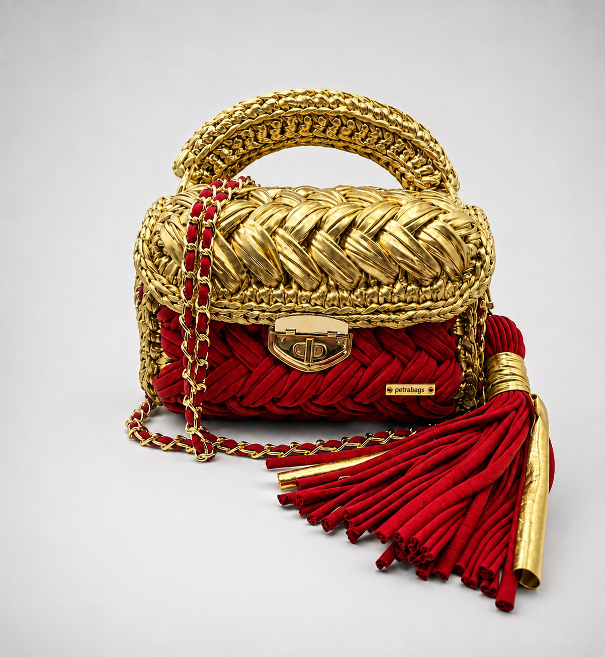 Ruby Royale Large Crochet Bag