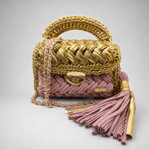 Blush Rose Large Crochet Bag