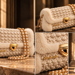 IVORY FLUFFY ELEGANCE BAG