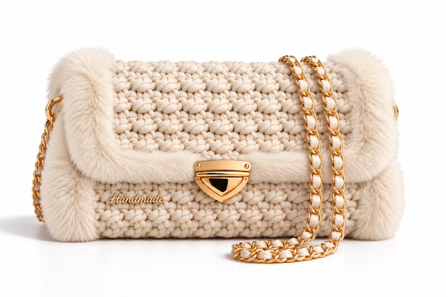 IVORY FLUFFY ELEGANCE BAG - Image 2