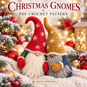 Christmas Gnomes Crochet Pattern PDF – Set of 2 | Digital Download